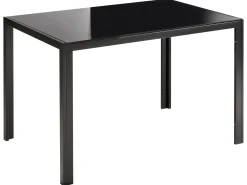 Tavolo da pranzo LAVOS Nero 120 cm 80 cm Vetro temperato