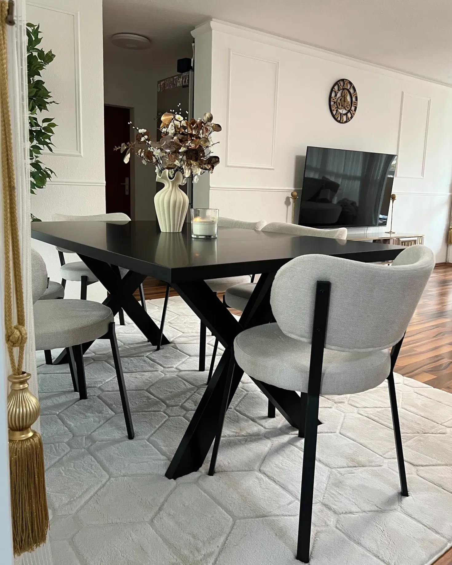 Tavolo da pranzo LISALA Nero 180 cm 100 cm