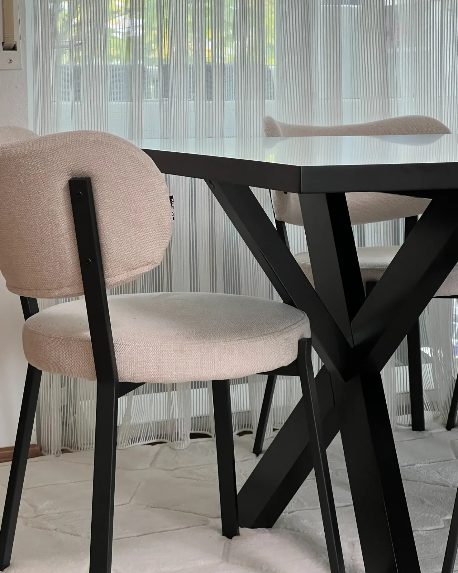 Tavolo da pranzo LISALA Nero 180 cm 100 cm