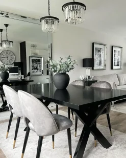 Tavolo da pranzo LISALA Nero 180 cm 100 cm
