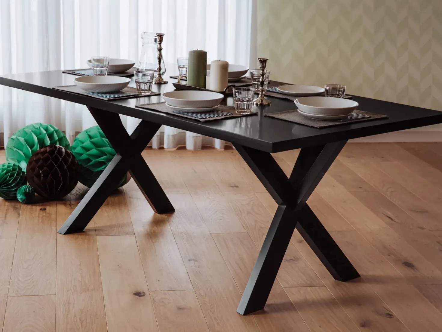 Tavolo da pranzo LISALA Nero 180 cm 100 cm
