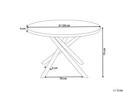 Tavolo da pranzo LORENZO Frassino marrone 120 cm 120 cm