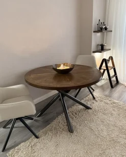 Tavolo da pranzo LORENZO Frassino marrone 120 cm 120 cm