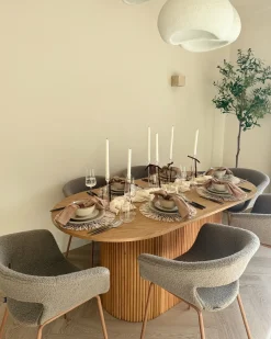 Tavolo da pranzo LUNNIN Rovere chiaro 90 cm 180 cm