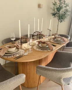 Tavolo da pranzo LUNNIN Rovere chiaro 90 cm 180 cm