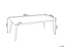 Tavolo da pranzo MADOX Noce scuro 200 cm 100 cm