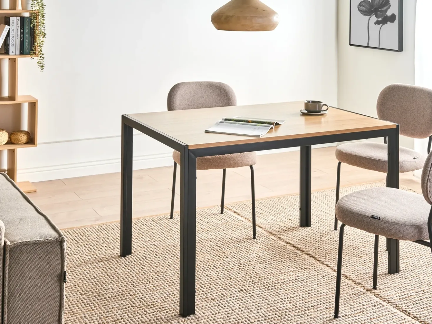 Tavolo da pranzo MANN Marrone/Nero 120 cm 80 cm
