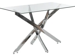 Tavolo da pranzo MARAMO Argento 120 cm 70 cm Vetro temperato