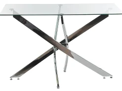 Tavolo da pranzo MARAMO Argento 120 cm 70 cm Vetro temperato