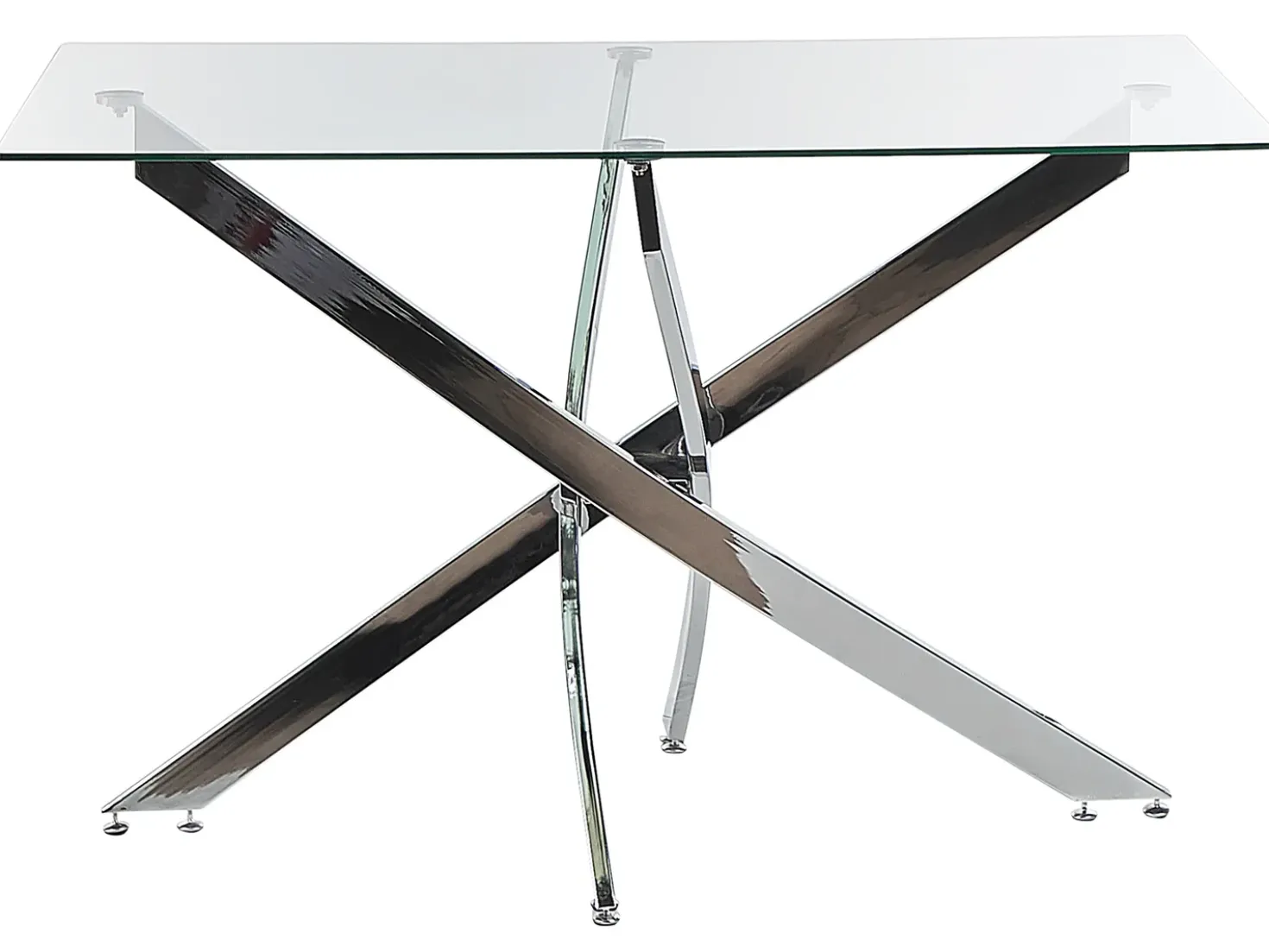 Tavolo da pranzo MARAMO Argento 120 cm 70 cm Vetro temperato