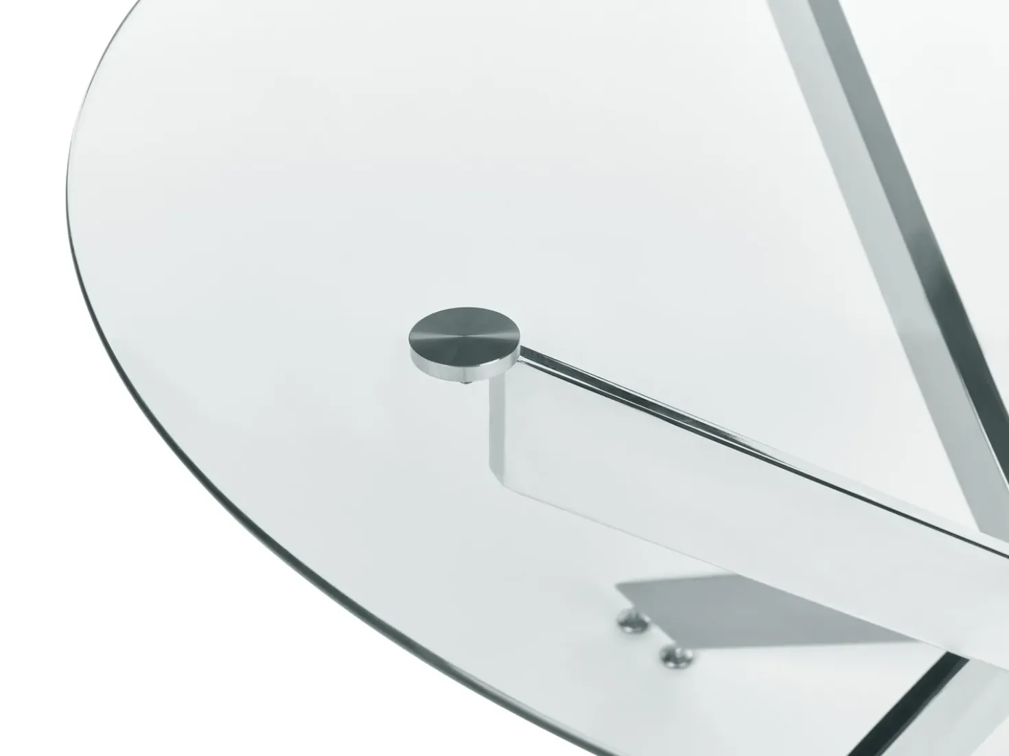 Tavolo da pranzo MARAMO Argento 120 cm 120 cm Vetro temperato