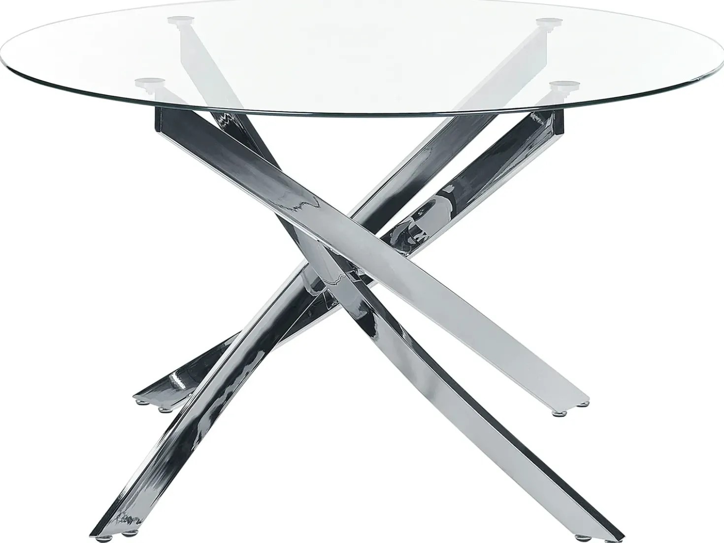 Tavolo da pranzo MARAMO Argento 120 cm 120 cm Vetro temperato