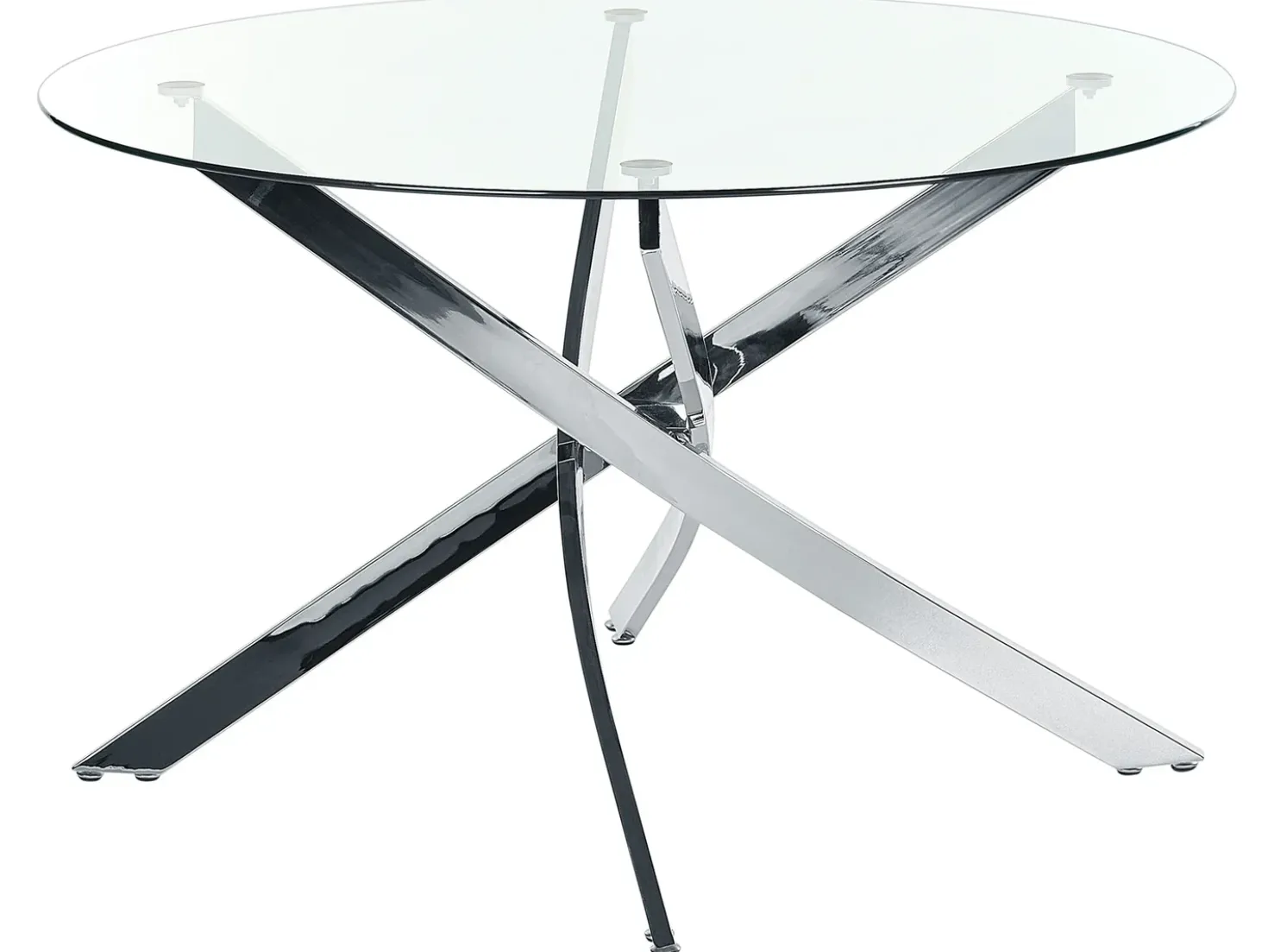 Tavolo da pranzo MARAMO Argento 120 cm 120 cm Vetro temperato