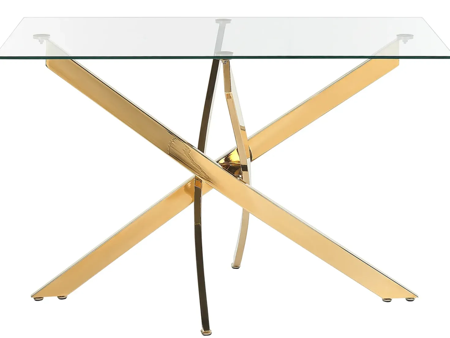 Tavolo da pranzo MARAMO Oro 120 cm 70 cm Vetro temperato