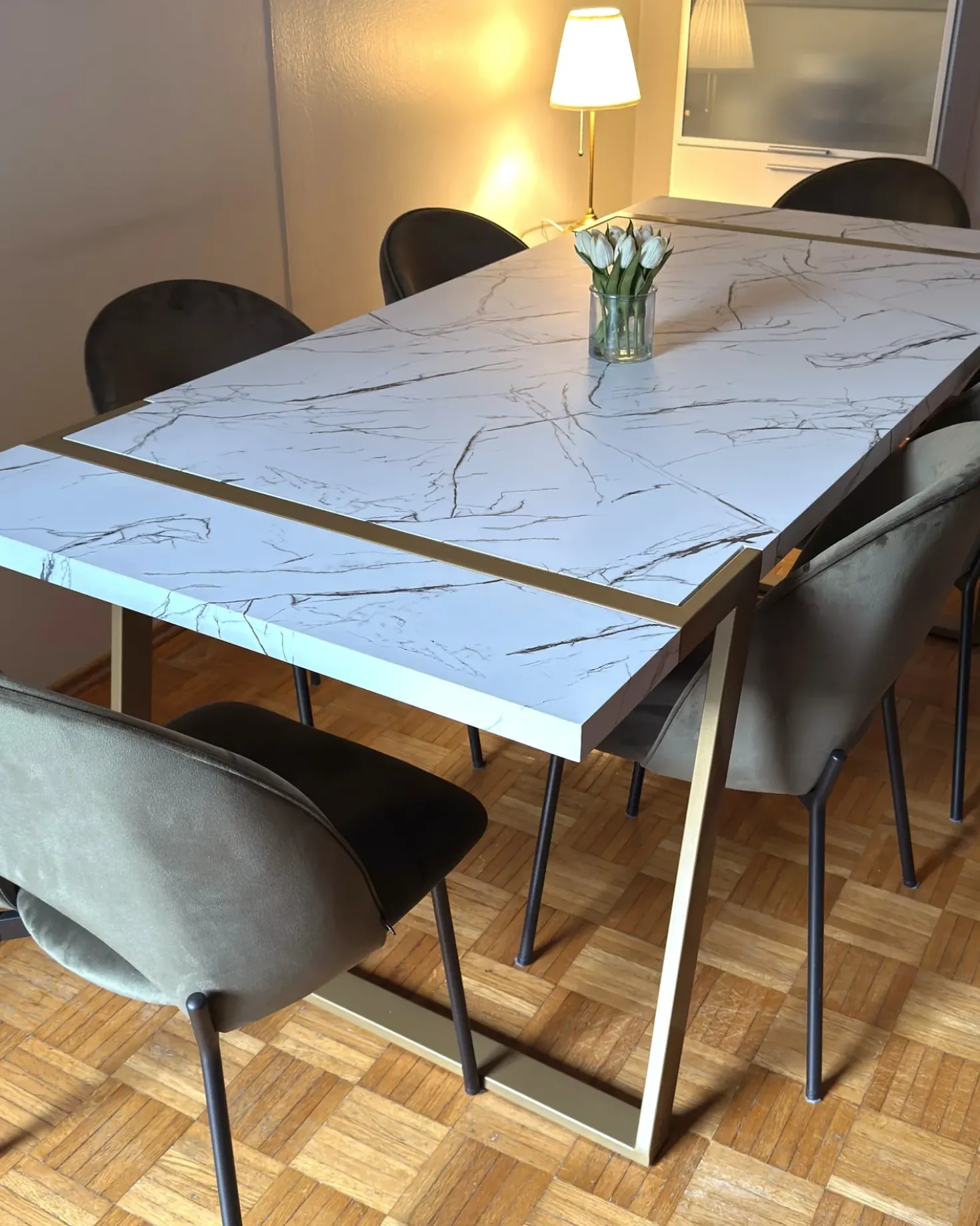 Tavolo da pranzo MARTYNIKA Marmo bianco 200 cm 90 cm