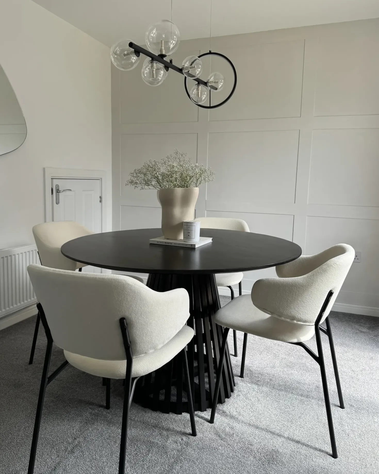 Tavolo da pranzo MESILLA Nero 120 cm 120 cm Legno d'acacia