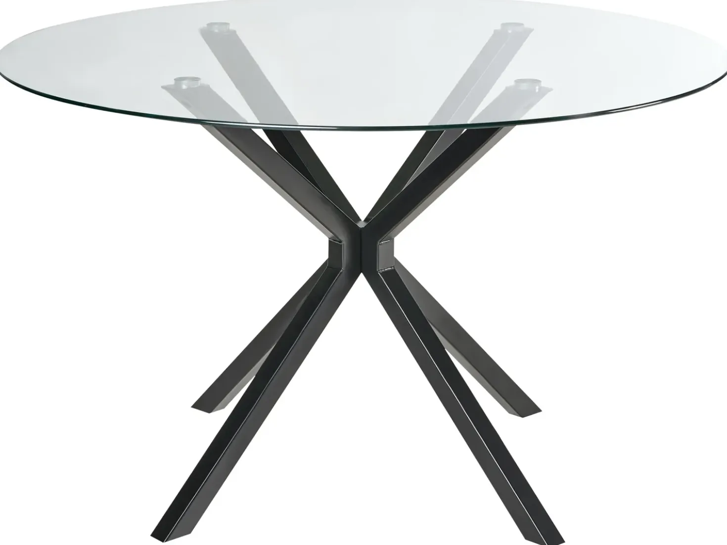 Tavolo da pranzo MESTON Nero 120 cm 120 cm Vetro temperato