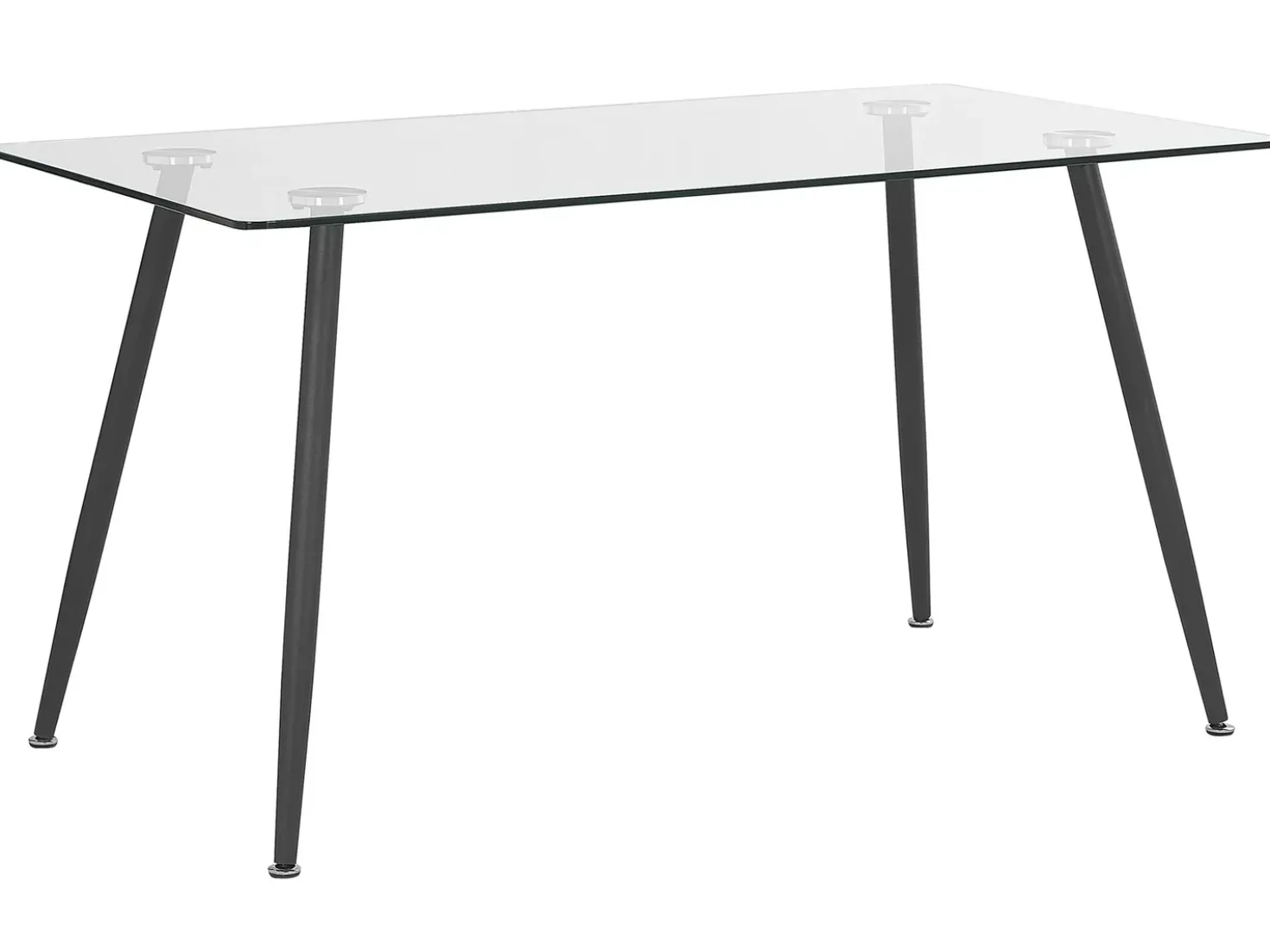 Tavolo da pranzo MIDLAND Nero 140 cm 80 cm Vetro temperato