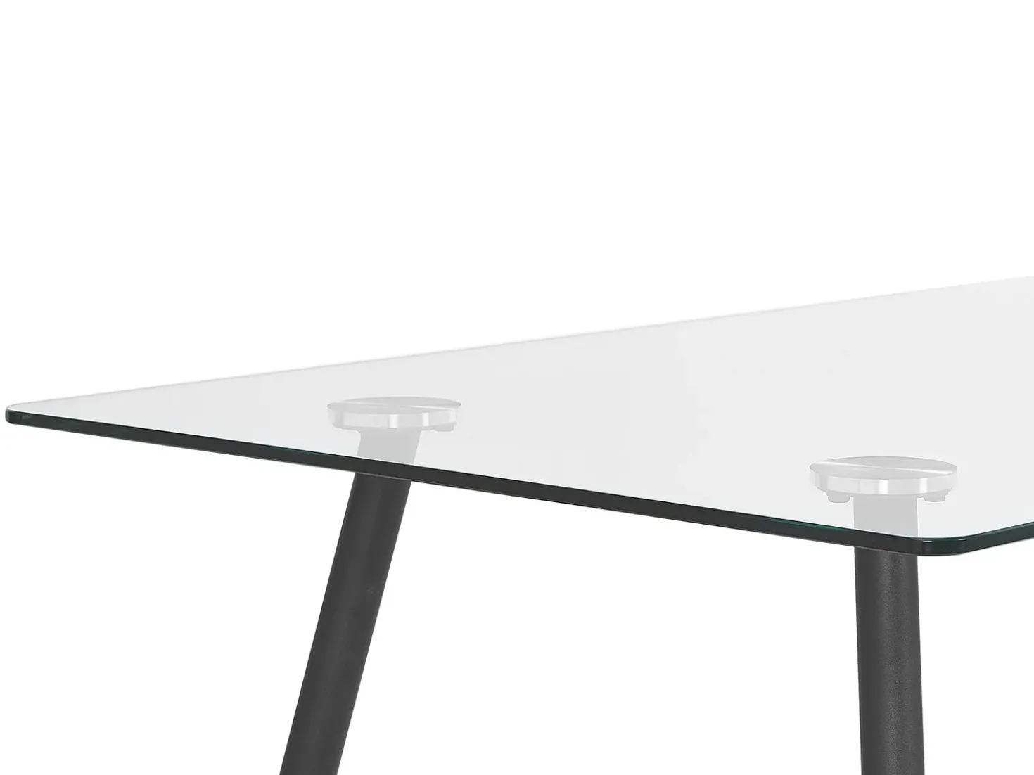 Tavolo da pranzo MIDLAND Nero 140 cm 80 cm Vetro temperato