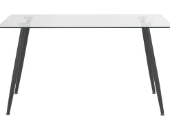 Tavolo da pranzo MIDLAND Nero 140 cm 80 cm Vetro temperato