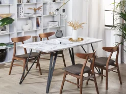 Tavolo da pranzo MOLDEN Marmo/Nero 150 cm 80 cm