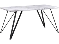 Tavolo da pranzo MOLDEN Marmo/Nero 150 cm 80 cm