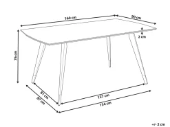Tavolo da pranzo MOSSLE Nero 160 cm 90 cm