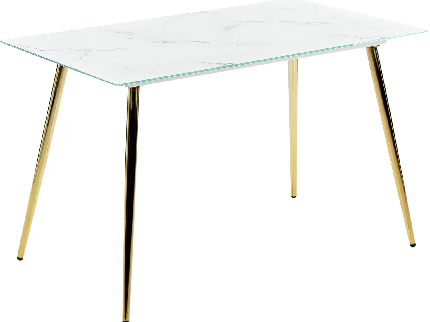 Tavolo da pranzo MULGA Marmo/Oro 120 cm 70 cm Vetro temperato