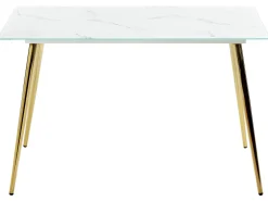 Tavolo da pranzo MULGA Marmo/Oro 120 cm 70 cm Vetro temperato