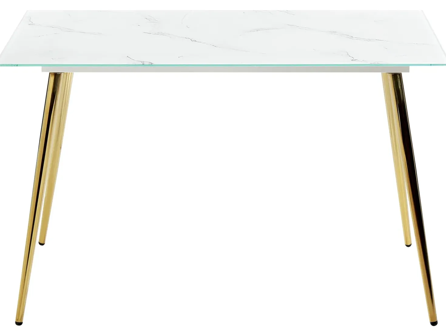 Tavolo da pranzo MULGA Marmo/Oro 120 cm 70 cm Vetro temperato