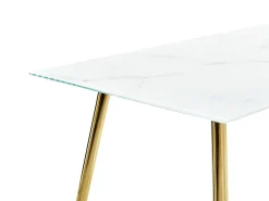 Tavolo da pranzo MULGA Marmo/Oro 120 cm 70 cm Vetro temperato