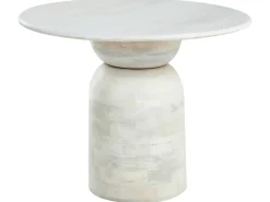 Tavolo da pranzo MURTLE Bianco 110 cm 110 cm Legno di mango