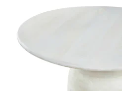 Tavolo da pranzo MURTLE Bianco 110 cm 110 cm Legno di mango