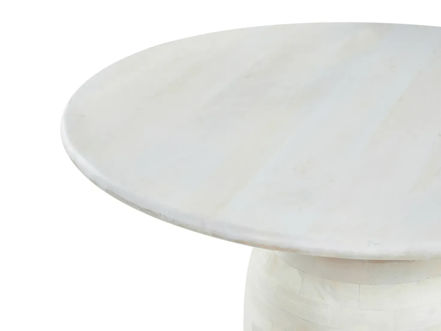 Tavolo da pranzo MURTLE Bianco 110 cm 110 cm Legno di mango