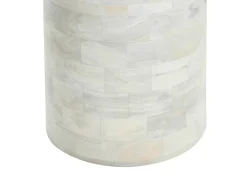 Tavolo da pranzo MURTLE Bianco 110 cm 110 cm Legno di mango