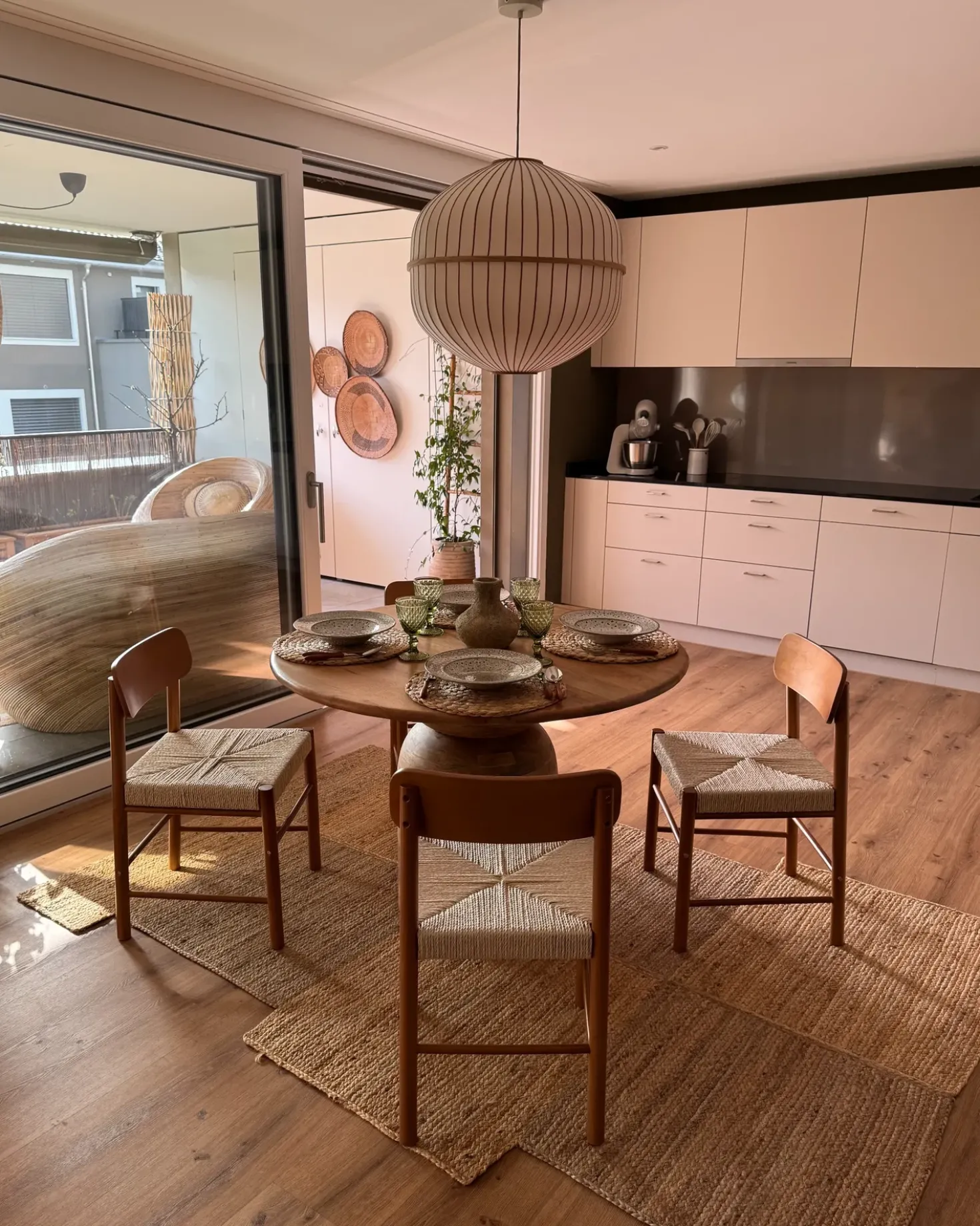 Tavolo da pranzo MURTLE Marrone chiaro 110 cm 110 cm Legno di mango