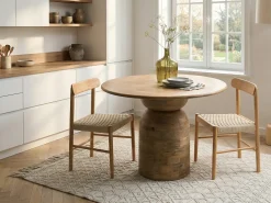 Tavolo da pranzo MURTLE Marrone chiaro 110 cm 110 cm Legno di mango