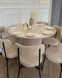 Tavolo da pranzo NEWELL Beige chiaro 120 cm 120 cm