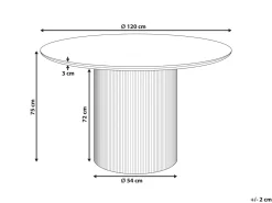 Tavolo da pranzo NEWELL Beige chiaro 120 cm 120 cm
