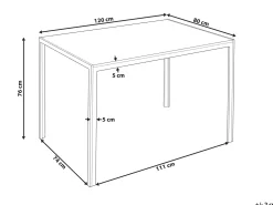 Tavolo da pranzo NEWFIELD Marrone chiaro 120 cm 80 cm