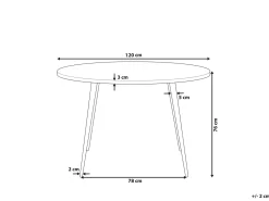 Tavolo da pranzo ODEON Grigio effetto cemento 120 cm 120 cm