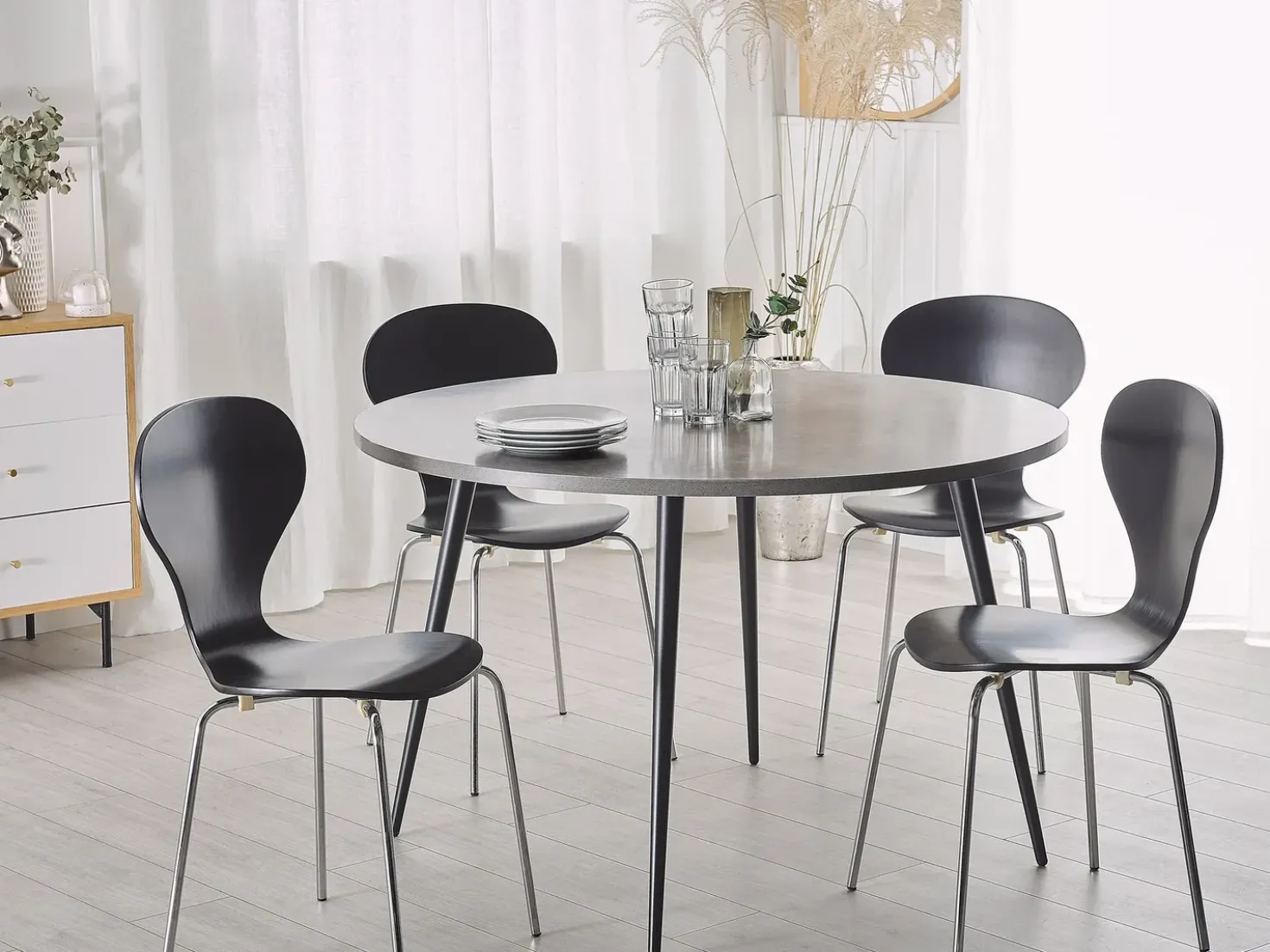 Tavolo da pranzo ODEON Grigio effetto cemento 120 cm 120 cm