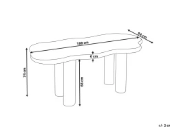 Tavolo da pranzo ONDLE Bianco sporco 188 cm 94 cm