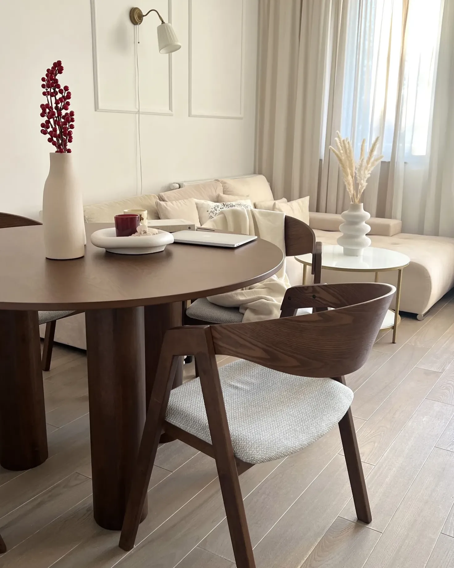 Tavolo da pranzo ORIN Frasino scuro 120 cm 120 cm