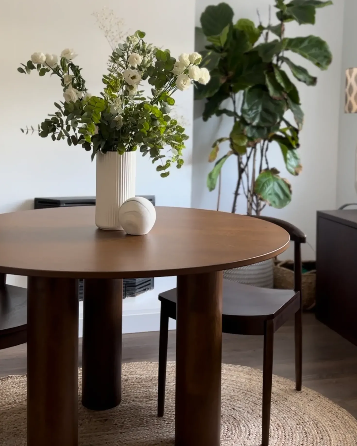 Tavolo da pranzo ORIN Frasino scuro 120 cm 120 cm