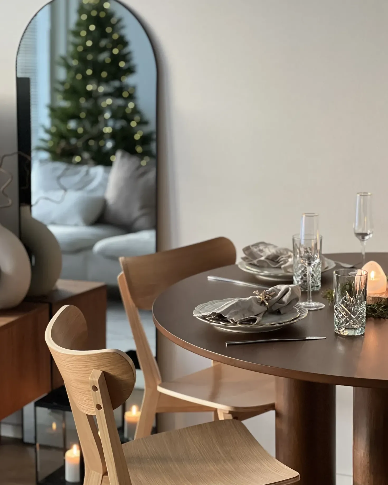 Tavolo da pranzo ORIN Frasino scuro 120 cm 120 cm