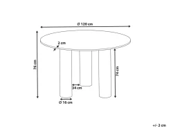 Tavolo da pranzo ORIN Frassino chiaro 120 cm 120 cm