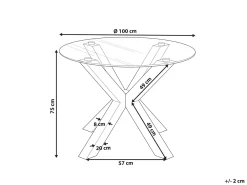 Tavolo da pranzo OTIUM Nero 100 cm 100 cm