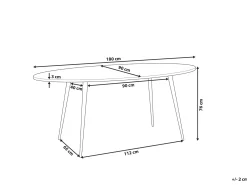 Tavolo da pranzo OTTAWA Marrone chiaro 180 cm 90 cm