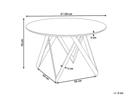 Tavolo da pranzo OXHILL Nero 120 cm 120 cm